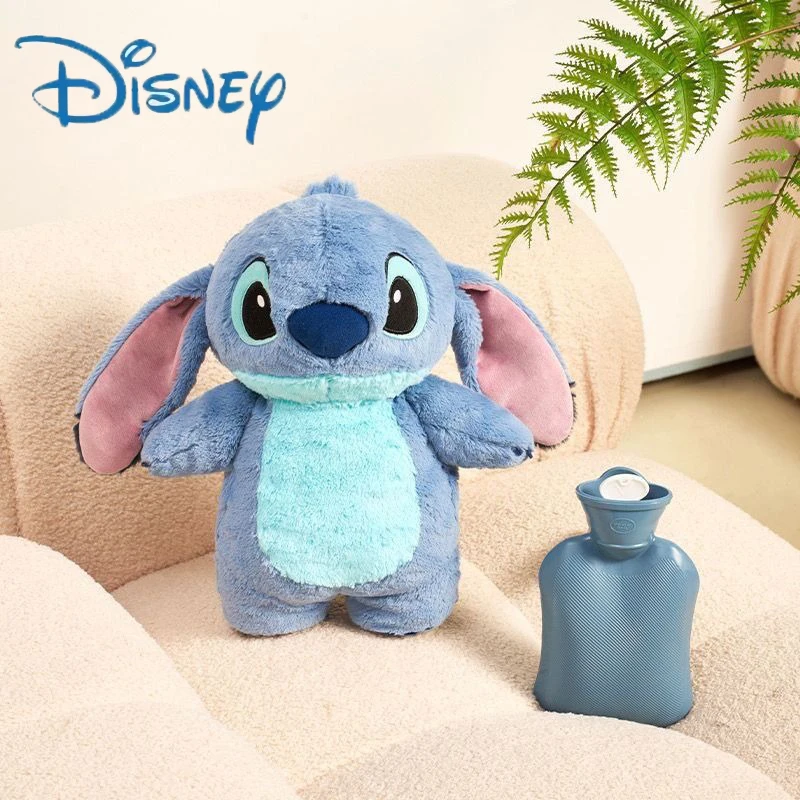 Stitch Angel Lotso plyšová ruka Teplá fľaša horúca voda fľaše kawaii mäkká zimná zimná prenosná teplá ruka taška anime hračky vianočný darček