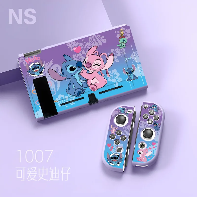 Stitch Angel Soft TPU Skin Protection Case pre Nintendo Switch NS Joy-Con Ochrana ochrany zadného krytu kryt