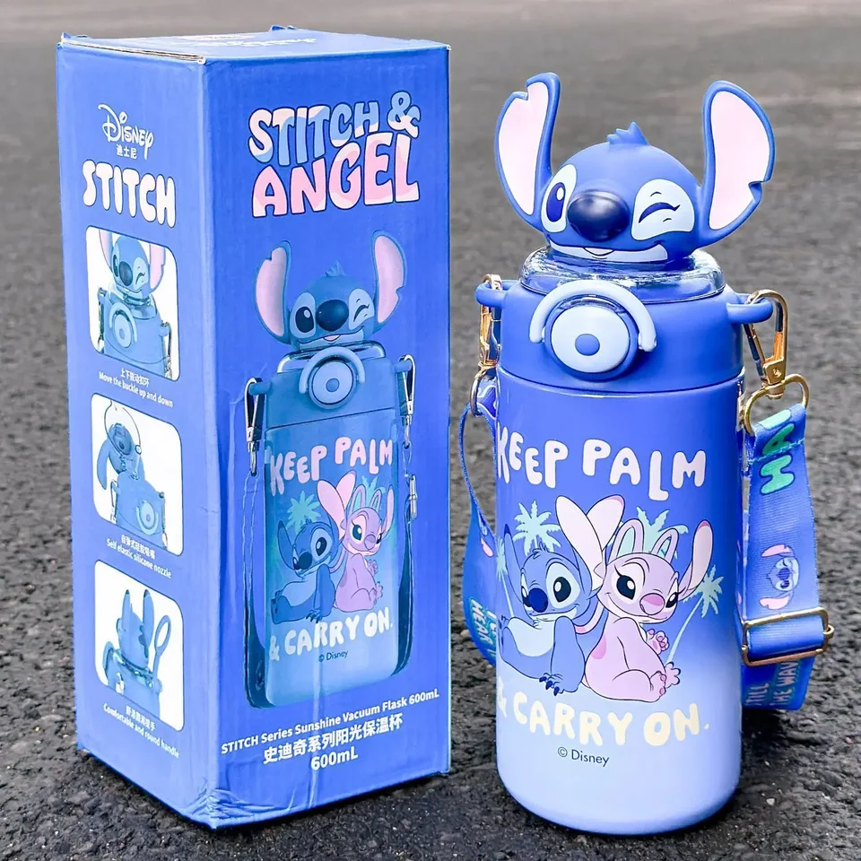 Stitch Cartoon Prenosná nehrdzavejúca oceľ 316 Thermos Cup
