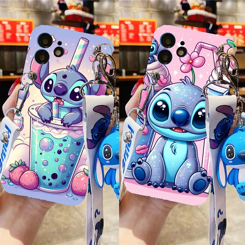 Stitch Keychain Telefón pre puzdro pre Oppo Reno 10 Pro 5G 7 8 6 5 Lite 8T Nájsť x3 x6 x3 Pro x5 Lite TPU Puzdro Soft Silikone Soft Cover