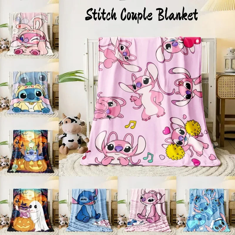 Stitch Pár prikrývku- ľahký flanel hod na pohovku, posteľ, cestovanie, kemping, obývaciu izbu, prikrývky pre postele