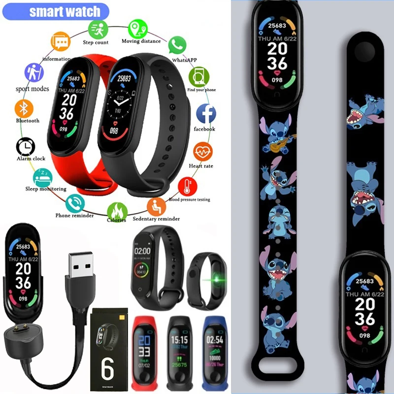 Stitch Smartwatch Movement Watch Step Bluetooth Synchrónne informácie o telefóne Smartwatch pre mužov a žien študentov
