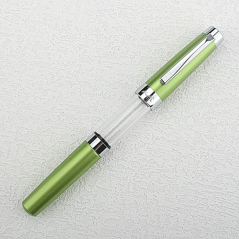 Stlačte Typ atramentu sacie fontánové pero Vákuové výplňovanie, EF NIB Clear Transparent akrylové hladké písacie pero