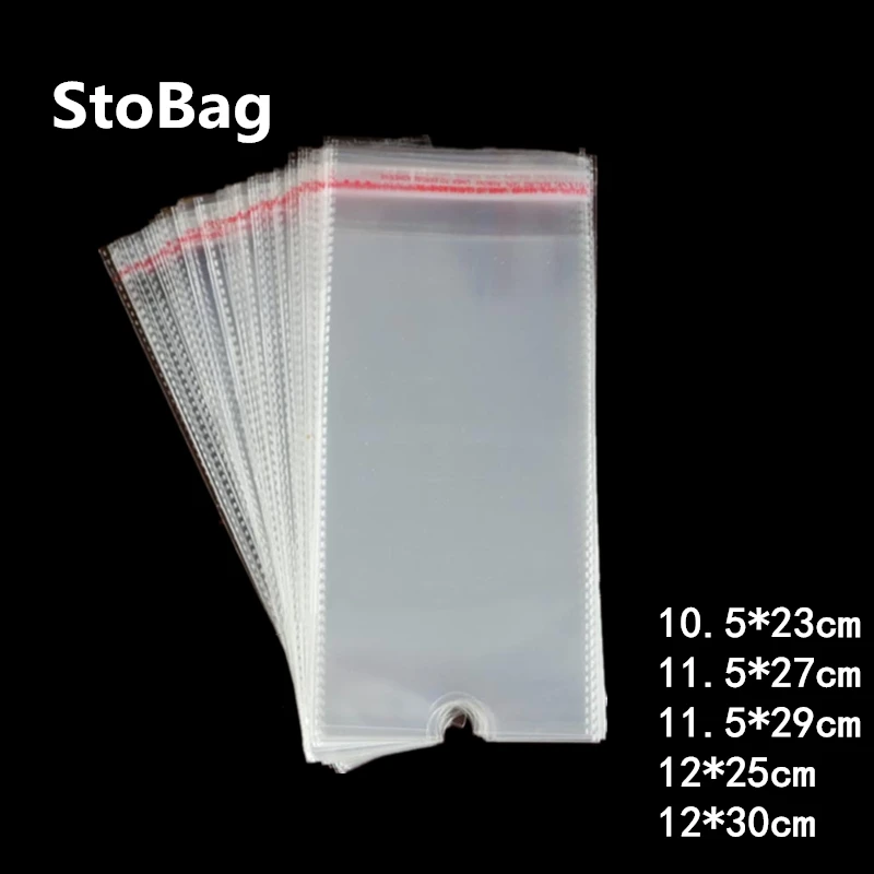 Stobag 100ks číry samolepiaci ponožkový baliaci tašky