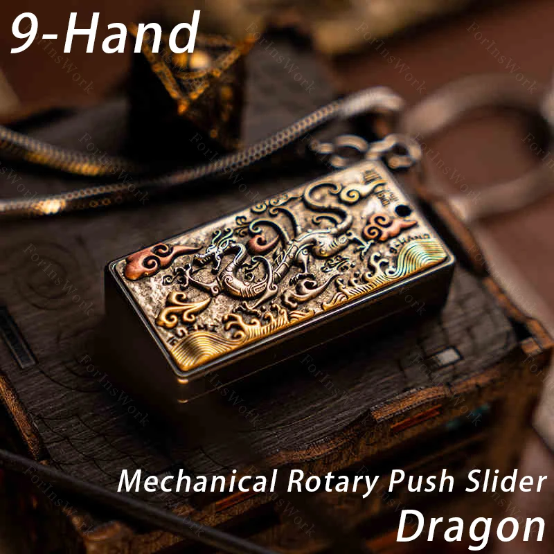 Stock 9 Hand Dragon Mechanical Rotary Push Slider Fidget Toys Hračky stresu hračky pre hračky Office Hračky