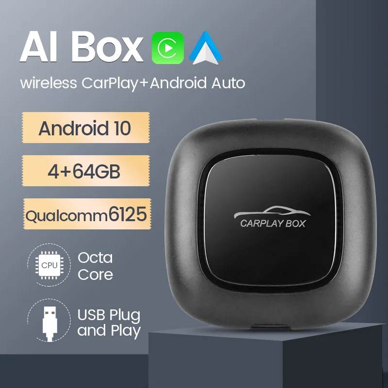 Stock CarPlay ApplePie Android Box pre Apple CarPlay AI Box Netfix 6125 4+64G Android Auto Box pre Benz Audi Kia Nissan Hyundai