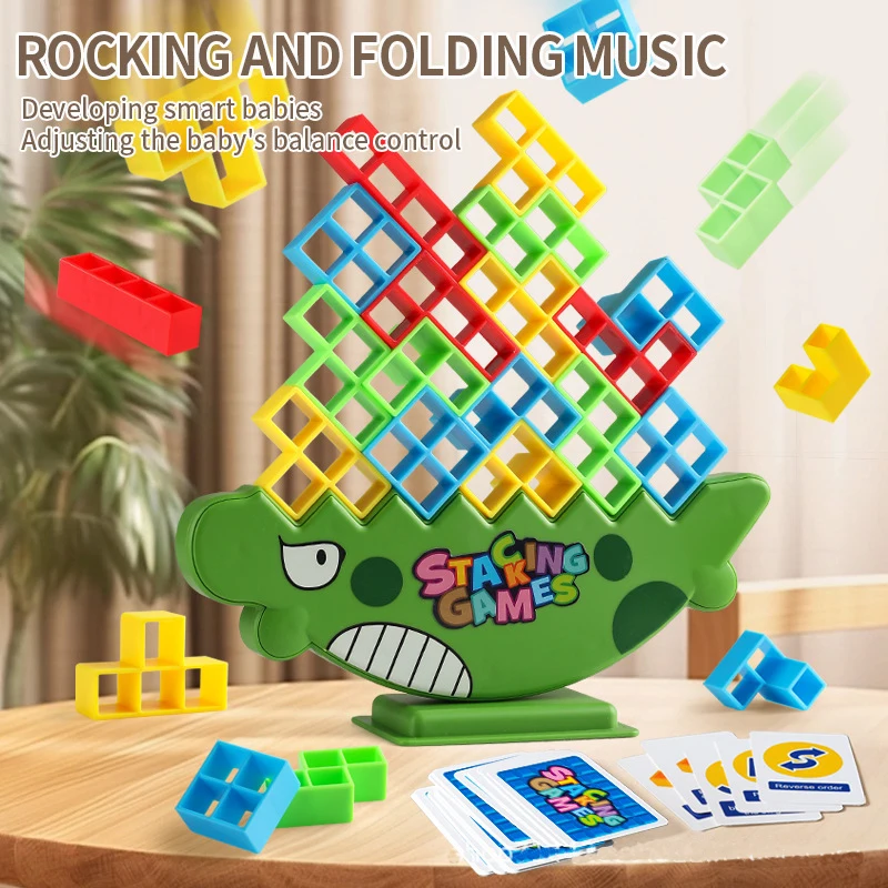Stohovanie blokov Tetra Tower Balance Game Stohovanie budov Bloky Zhromaždenie skladieb Zhromaždenie tehly Vzdelávacie hračky pre detský darček