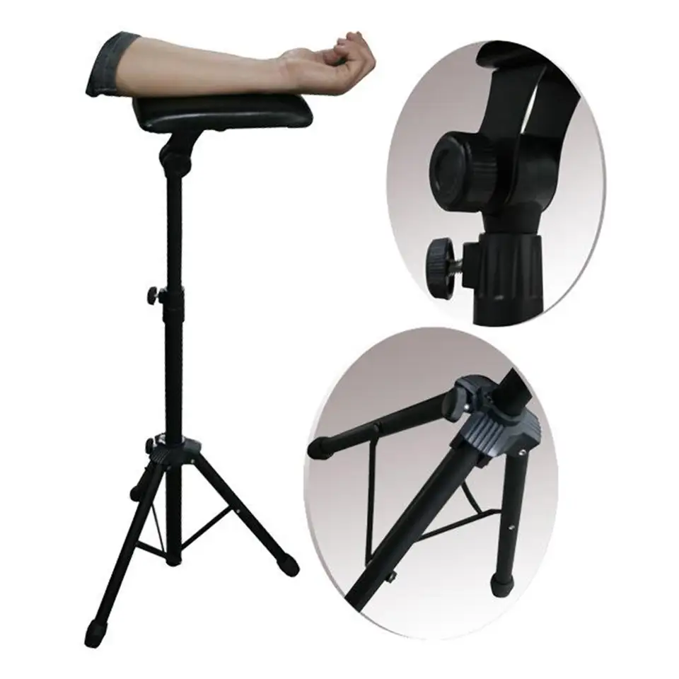 Stojan na lakkanie, skladacia špongia podložka na nohy na nohy REST pre štúdiový salón, nastaviteľná výška: 25.59-45.27inch