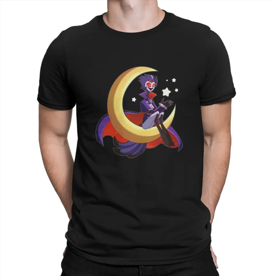 Stolas helluvaboss polyester T tričko punk posádka tričko Harajuku Streetwear