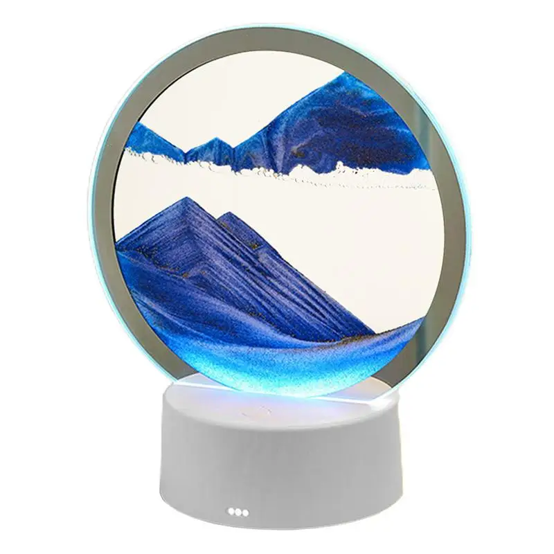 Stolová lampa piesku s 3D piesočnou umeleckou lampou USB nabíjanie pohyblivé piesočné lampa nočné svetlo stola dekor pre obývaciu izbu