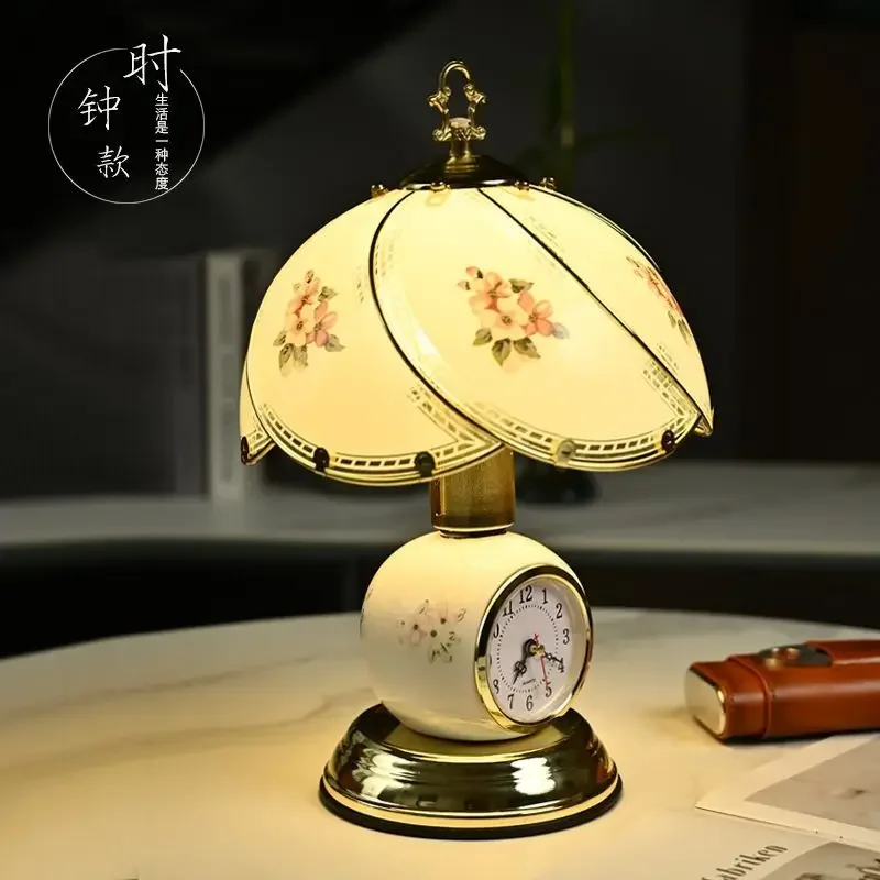 Stolová lampa spálňa lôžko Nordic Modern Modern Nový čínsky štýl svetlo luxusná obývacia izba Študovňa keramika