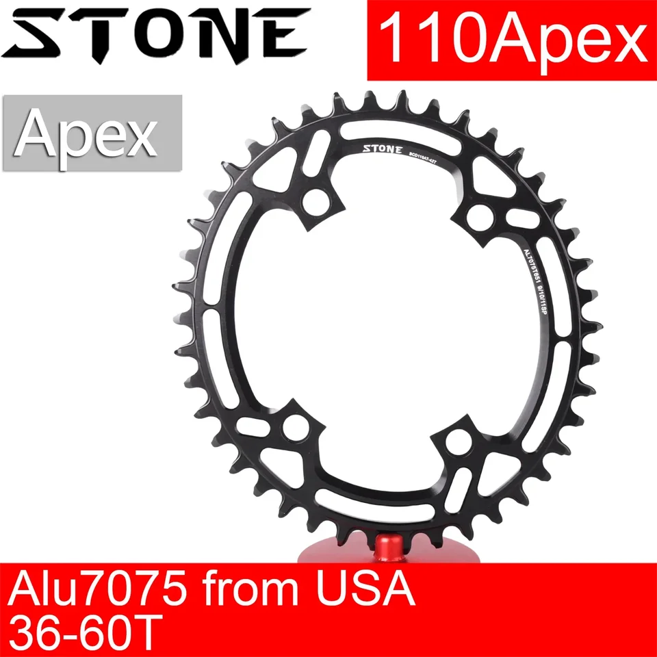 Stone Oval Raining 110BCD pre Apex SRAM 4 skrutky 36 38 42T 44 46T 48 50T 54 56 58T 60 Road Bike MTB 9 10 11 12S 12 Rýchlosť