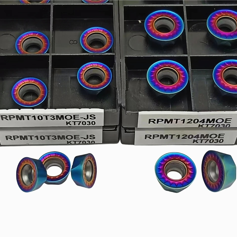 Stopar 100% originálny RPMT1204Moe RPMT10T3M0E-JS Vysoko kvalitný CNC Lathe Tool Nástroj Karbid vložka Lathe Cutting Tool Diely