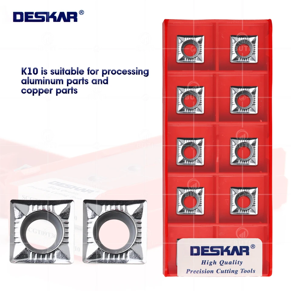 Stopar 100% originálny SCGT09T304-al SCGT09T308-AL K10 CNC Lathe Cutter Cutting Cutting Carbid Vložky hliníkových otáčaní nástrojov SCGT Blades