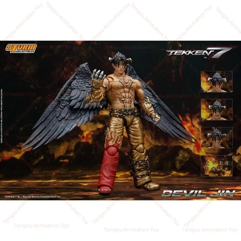 Storm Toys St Tekken 7 Special Colored Limited Edition Devil Form Kazama Jin Devil Jin 1/12 akčná figúrka Zbierka hračiek darček