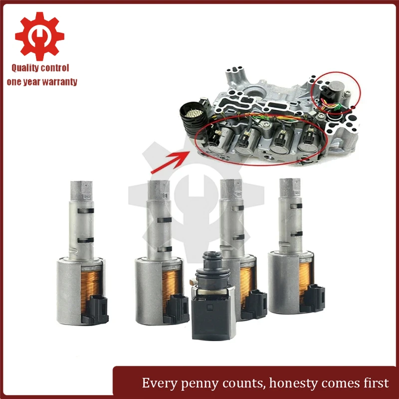 STPAT 5PCS RE0F11A JF015E CVT Automatická prenosová súprava Solenoid Solenoid pre Nissan Sentra Versa Chevrolet Spark Suzuki Swift 2012-2015