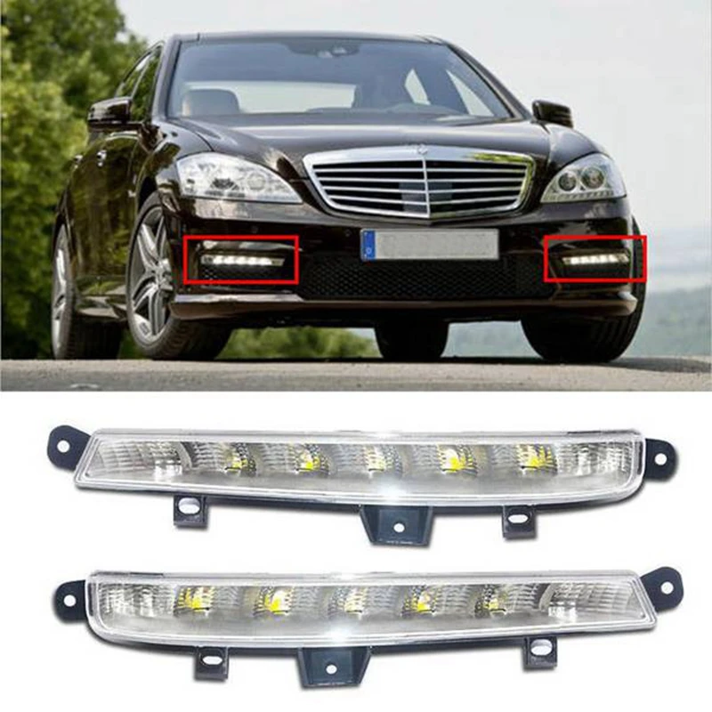 Strana automobilu DRL LED hmlové žiarovky svetlá denné svetlá pre Mercedes Benz W221 S63 AMG 2007-2013