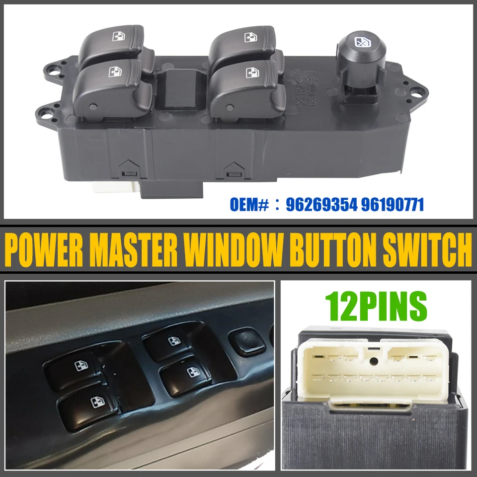 Strana elektrického elektrického napájacieho spínača Spínač ovládacieho tlačidla pre tlačidlo Daewoo Nubira 96269354 96190771 96190775 96206611