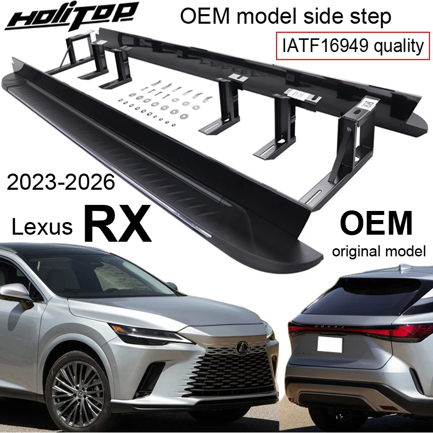 Strana modelu OEM Model Side Krok Nerf Bar Running Board pre Lexus RX RX350 2023 2024 2025, JP Original That, Free Drill Hole, IATF16949 Kvalita