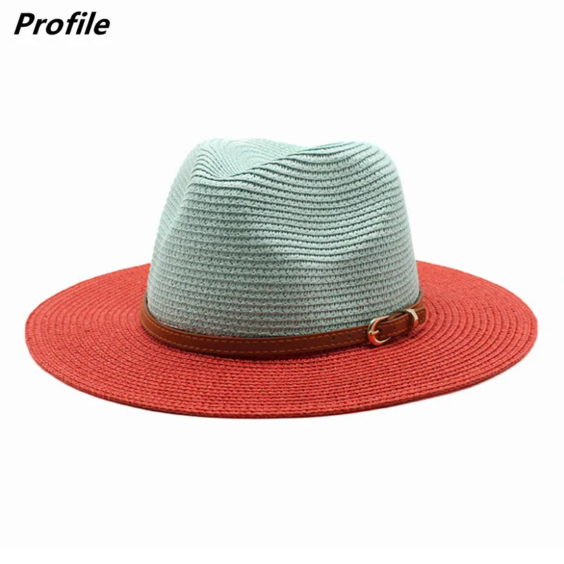 Straw klobúk dvojfarebný slnečný klobúk vonkajší slnečný klobúk Straw klobúk Seaside Sunscreen Beach Hat Sun Hat Rôzne doplnky Veľkoobchod