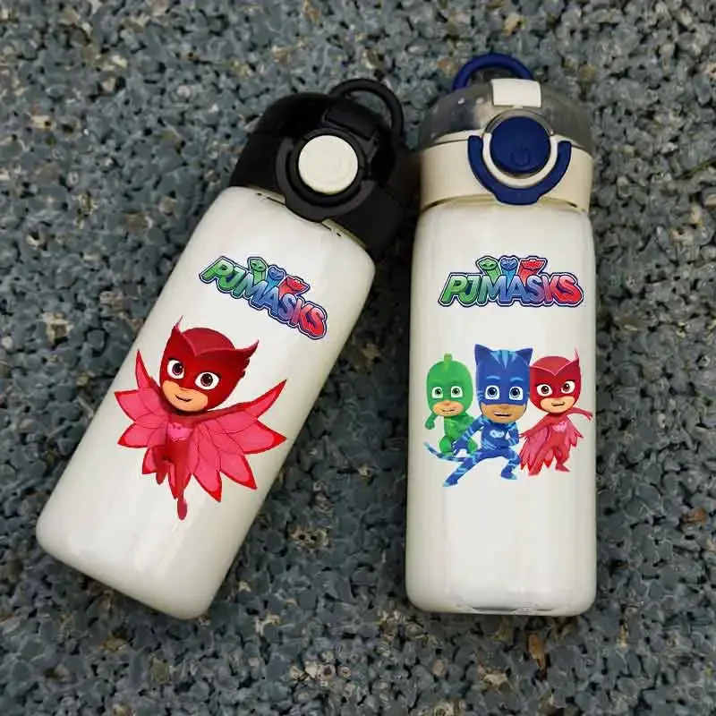 Straw voda fľaša pj masky Connor 400 ml Detská priehľadná slaná voda pohár Greg Prenosná športová cestovná cestovná cestovná neformálna šálka BPA ZADARMO