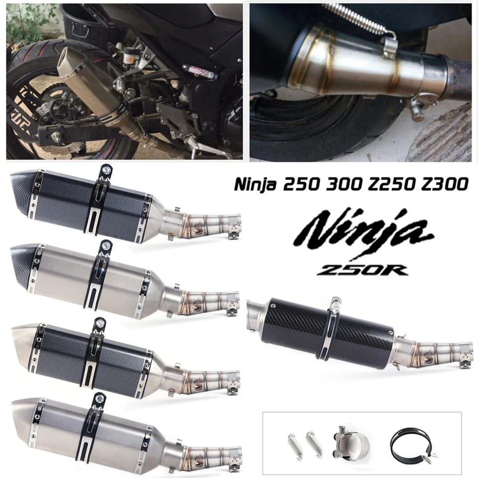 Stredné potrubie na motocykli preskočenie pre Kawasaki Z250 2008-2015 Ninja 300 2013-2016 Ninja 250R 2008-2012 Ninja250r Ninja300