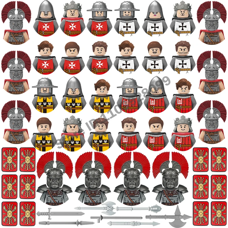 Stredoveké postavy Budovanie blokov cisársky hrad Knight staroveku čínska dynastia čínskeho ríza Oficiálny vojak Hanfu Girl tehly
