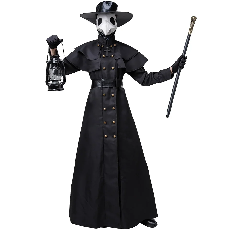Stredoveké steampunk halloween dospelých morových liekov Crow zobák kostým