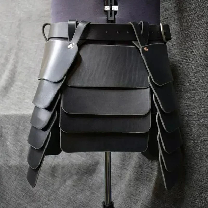 Stredoveké vikingové rytierske nohy pancierované kožené strapce opasok renesančná bitka sukňa pre rekonštrukciu kostým Cosplay