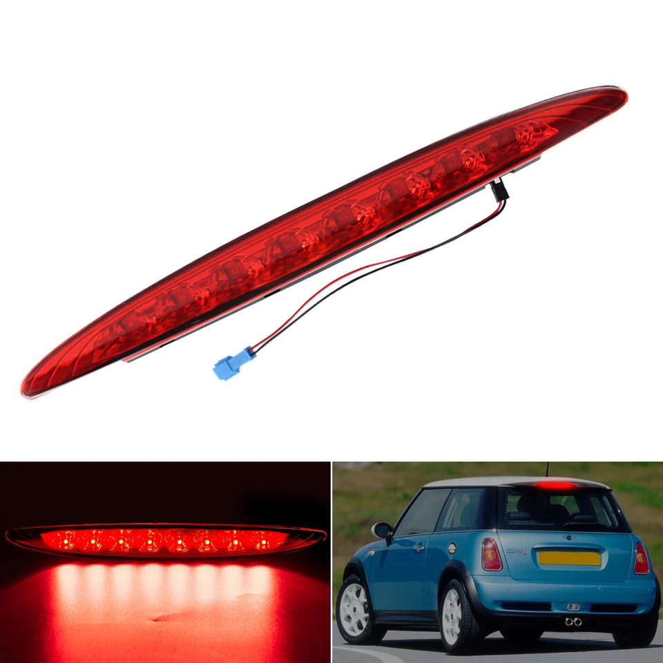 Stredový zadný 12 V LED LED 3. vysokej úrovne Tretia brzdová zastávka Tailgate Svetlo červená IP65 nepremokavá pre BMW Mini Cooper One R50 R53 2001-2006