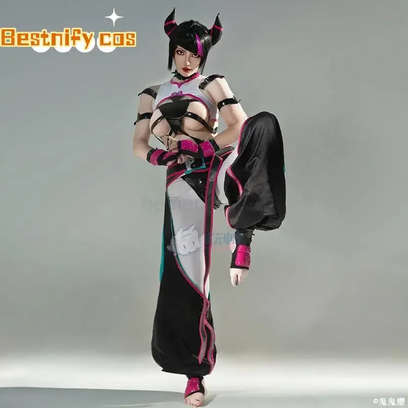 Street Fighter SF Ženy Han Juri Cosplay kostým vrchná vesta a nohavice s rukavicovými pásmi 한주리 Parma Halloween Party Masguise Suit