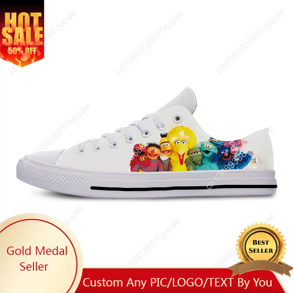 Street Monster Anime Cartoon Manga Cookie Sesame ležérne topánky obuv Low Top Lightweight Pase 3D Print Men Dámske tenisky