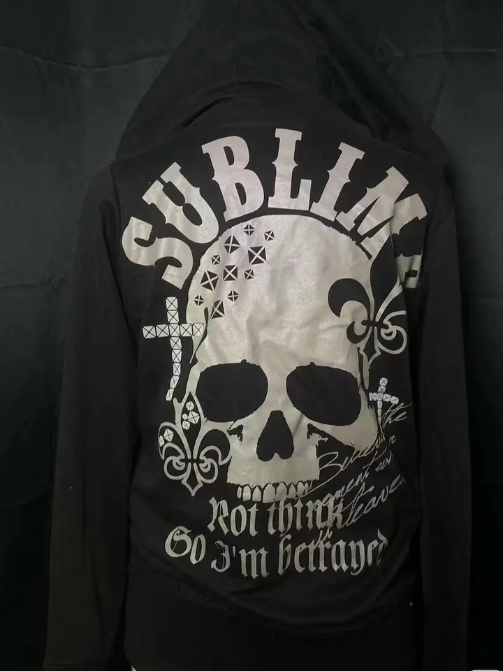 Streetwear lebka listu goth mikina dám punk zipsový kabát zimné hopové kapucňu oblečenie y2k 90s grunge s kapucňou femme mikiny