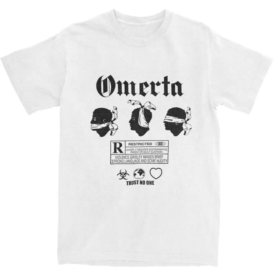Streetwear T tričko omerta boxerské fanúšikovia bavlnené tričká Trendy Trend Trikes pre pánske letné estetické príležitostné príležitostné tričko s krátkym rukávom Top Top Tees