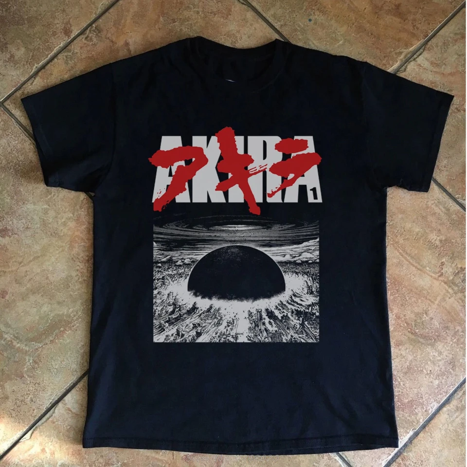 Streetwear Vintage Tričko Akira 1989 Game Anime Movie Japan Japan Black Men Short Cotton Plus Veľkosť Tees harajuku tops lesom unisex