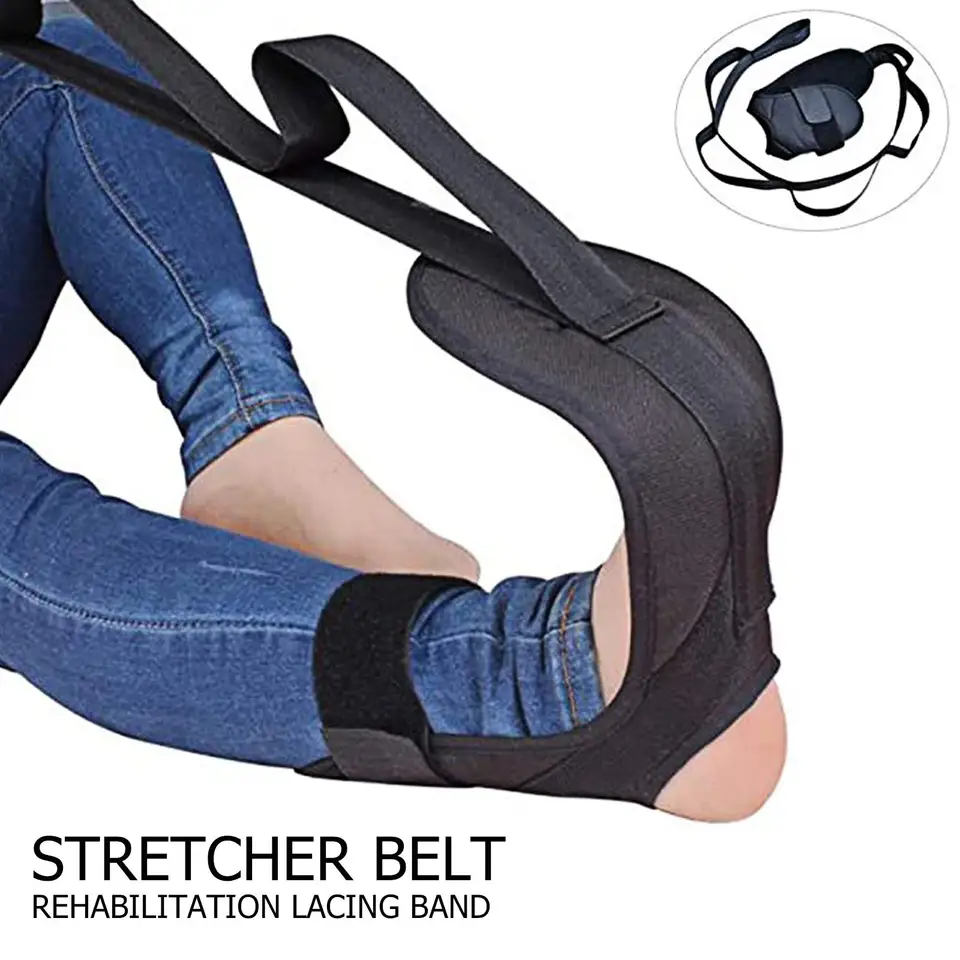 Stretch Band Streping Strap s slučkami fascia hamstring a nôh na streche pásu pre ženy a mužov pre cvičenie pilates