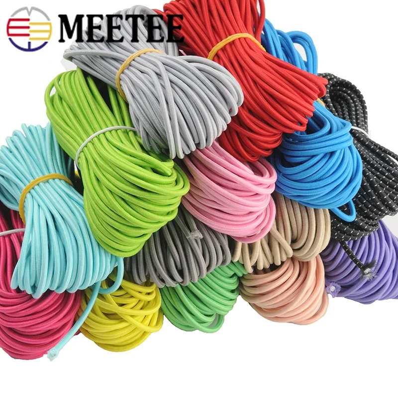 Stretnutie 45 metrov 2 mm okrúhle elastické lano hrubé gumové pásy DIY výroba vonkajšieho projektu stan kajdaka lodí šijacie šaty doplnky