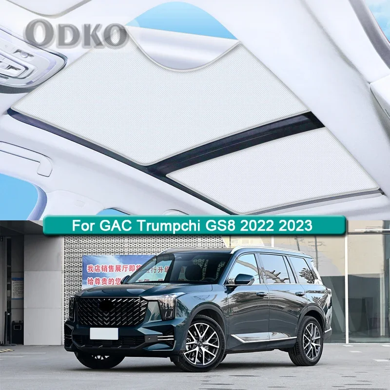 Strešková slnečná slnečná slnečná voda pre GAC Trumpchi GS8 2022 2023 2024 Elektrostatická adsorpcia Strešné okno Sunshade slepá nálepka na svetlé svetlíky