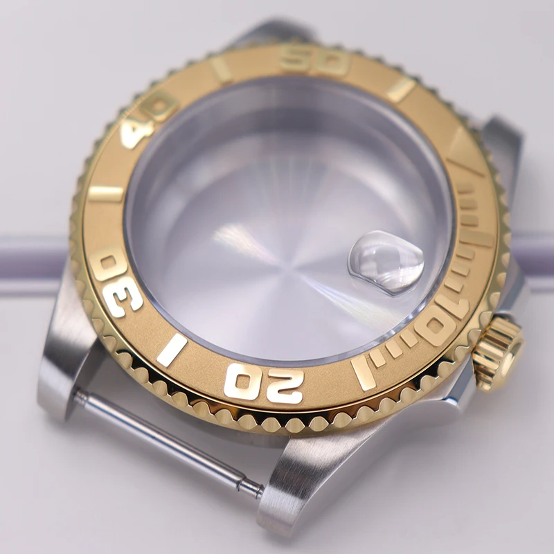 Strieborné a zlato 40 mm Pánske dojčeky pre prípad Seiko NH34 NH35 NH36 NH38 MIYOTA 8215 ETA 2824 MOHING 28,5 mm