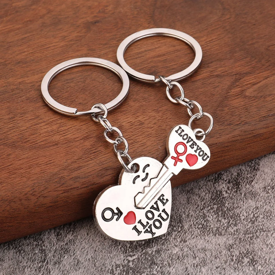 Strieborné milovníci darovatelia darček svadobné párty pár môjho srdca Keychain móda módne kľúčy kľúča FOB Creative Key Chain