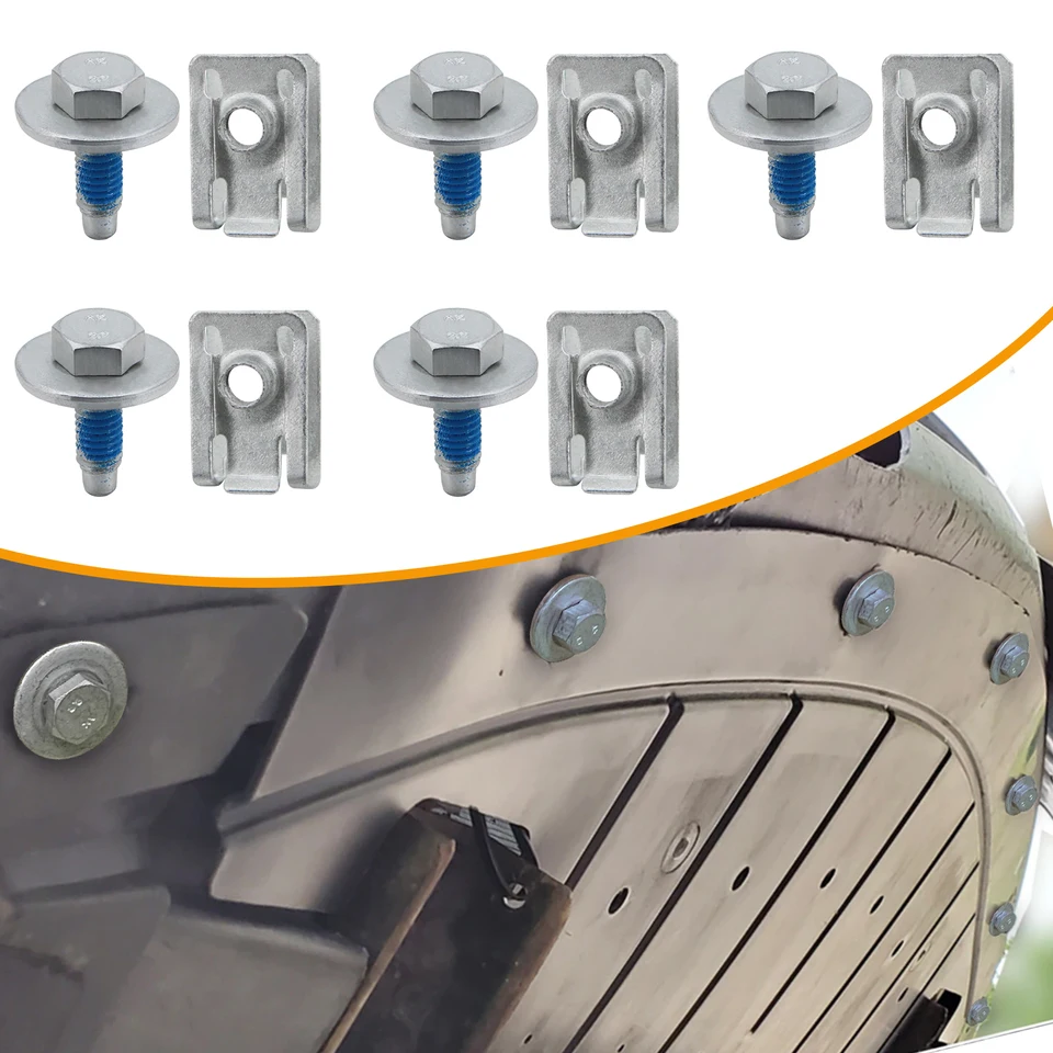 Strieborné skrutky karosérie automobilu DACROMET UP-NUT CLIP M6 Kryt striekajúceho štít strážny nárazník Fender Upevňovača pripevňovača 8,8 skrutiek