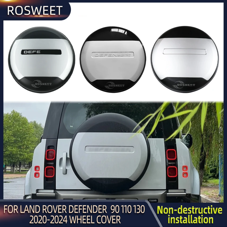 Strieborný kryt zadnej rezervnej pneumatiky pre Land Rover 2020 2021 2022 2023 2024 Obranca 90 110 130 L663
