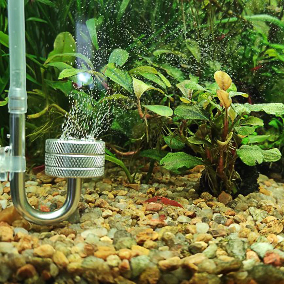 Striebro CO2 Genera s prísavkovým pohárom akvárium CO2 Difúzora Bubble Bubble Bubble Atomizer pre rast vodných rastlín