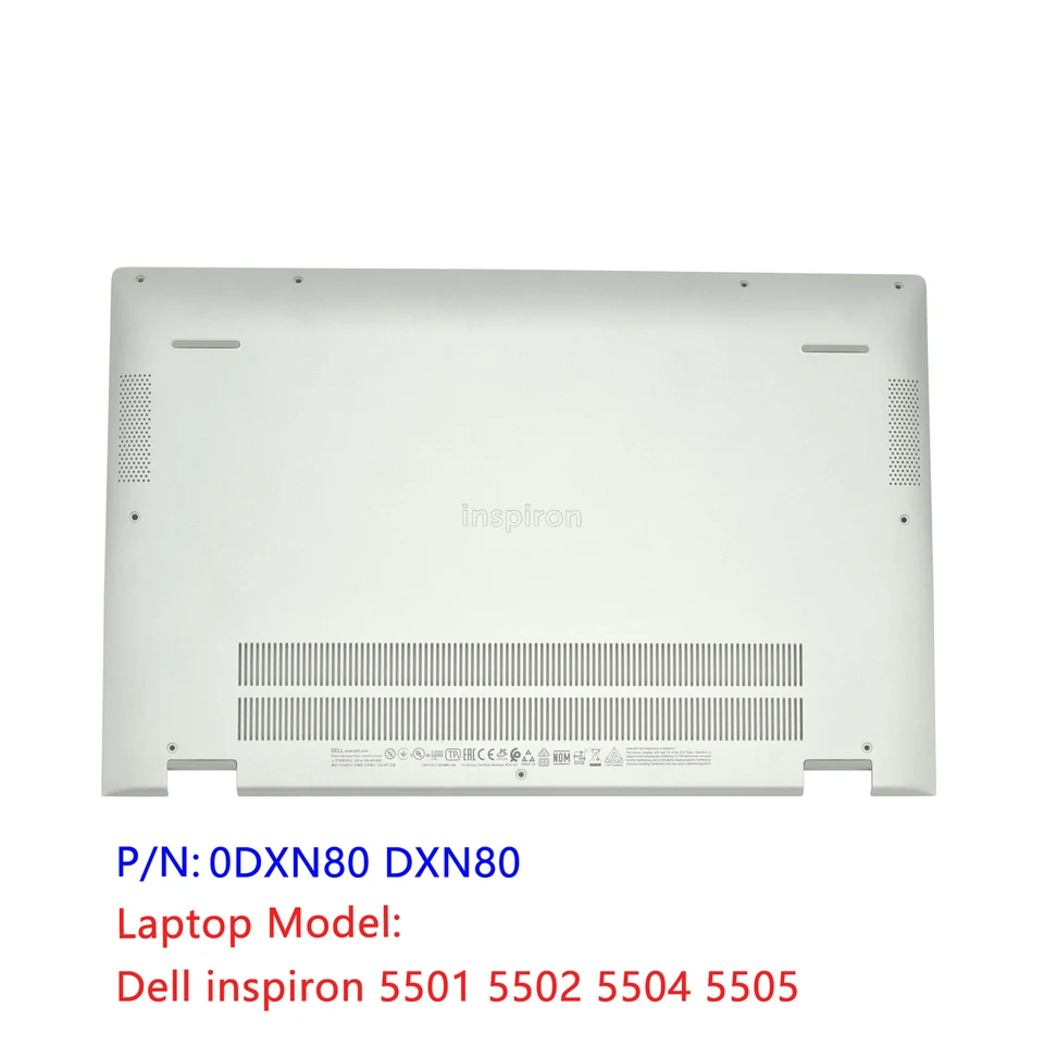 Striebro nový originál pre spoločnosť Dell Inspiron 5501 5502 5504 5505 Dolný spodný základný kryt DURA D SHELL 0DXN80 DXN80