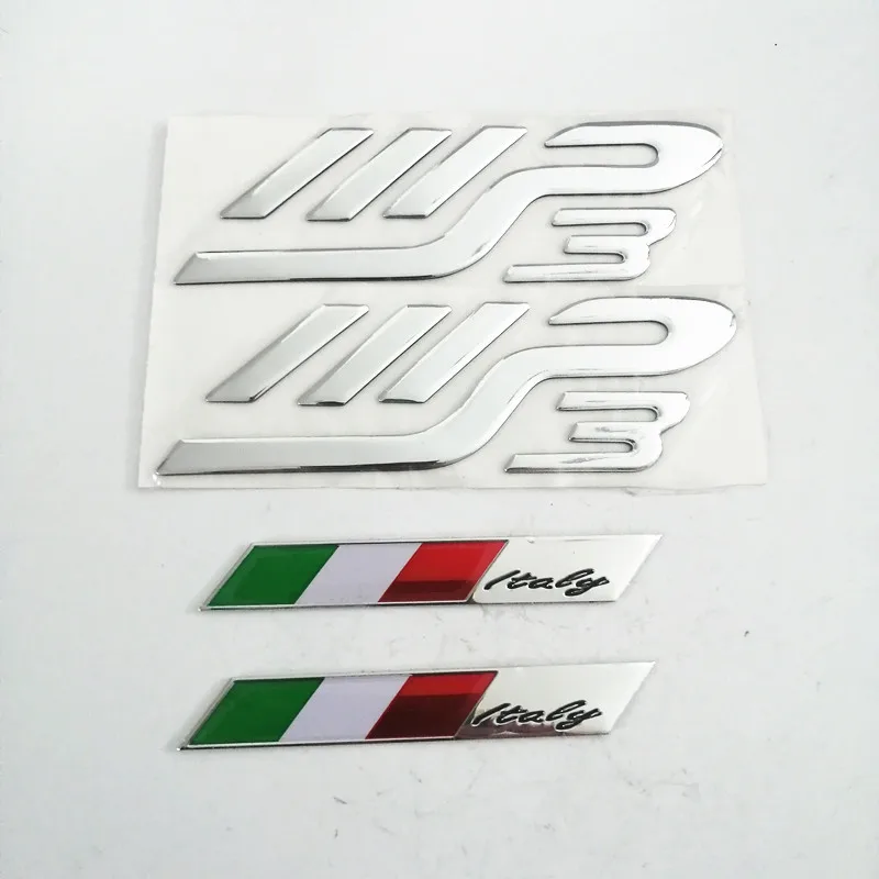 Striebro Taliansko Italia Emblems Emmles 3d logos Motocyklové nálepky pre Piaggio mp3 125 300 400 500 Moto Scooter
