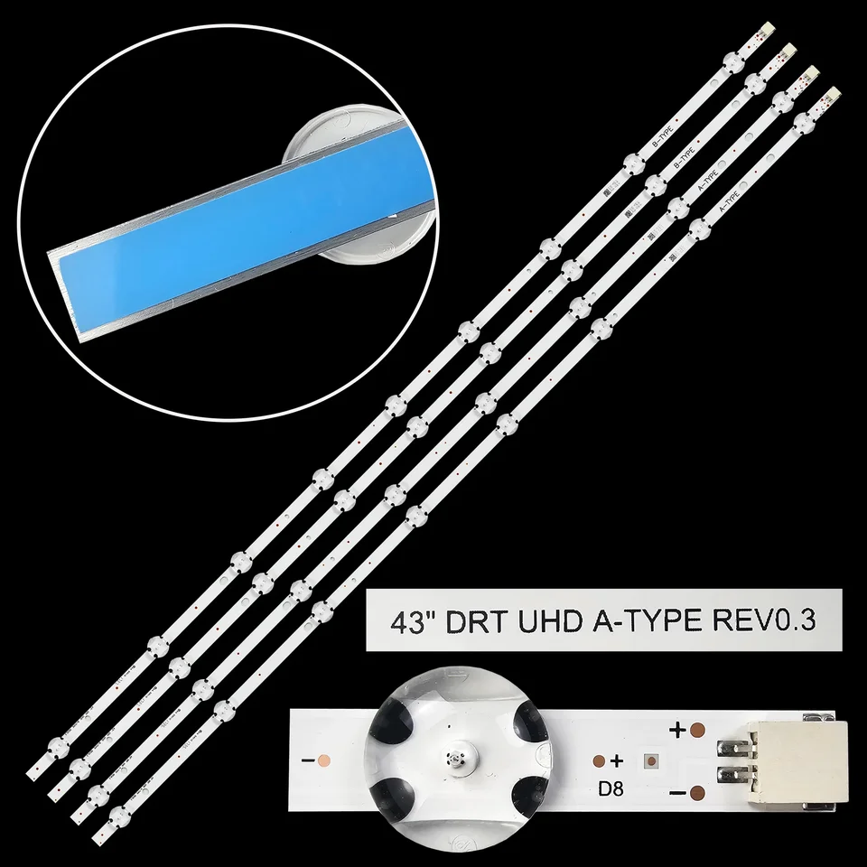 Strih podsvietenia LED pre 43UB8600 43A06USB 43U6863DB 43HK6T74U 43UB8200 VES430QNDL-2D-N11 LUX0143004/01 VES430QNDB-2D-N11