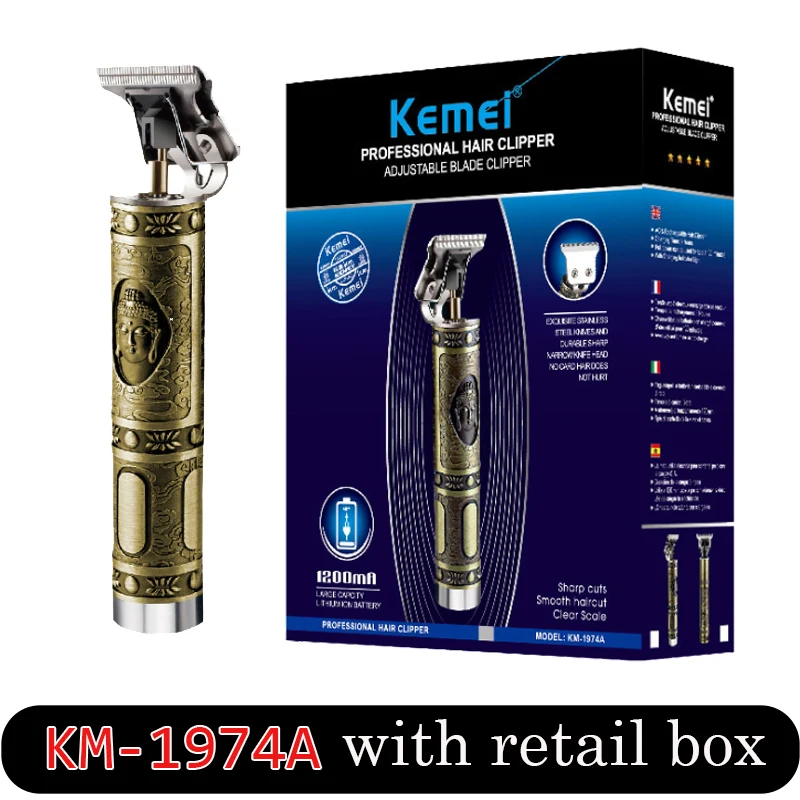 Stroj na holenie hlavy 0mm Bald Head Kmei Balding Clipper Kemel Trimmer Kamei holiaci