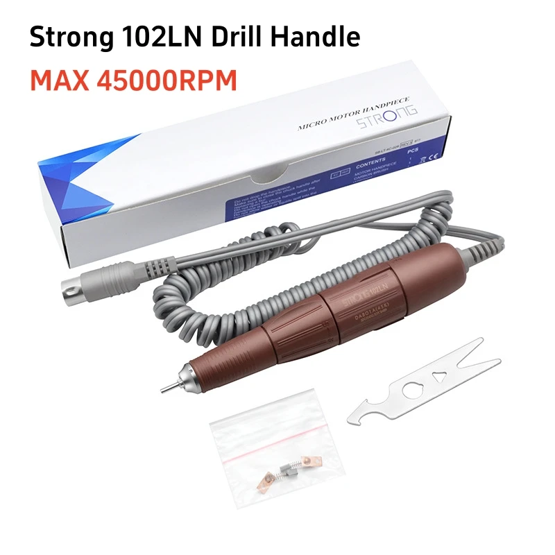 Strong 210 102LN 45000RPM Nástrojové kaderové vŕtacie perá s na nechty pre silných 210 maratónových mikromotorických manikúrových leštia
