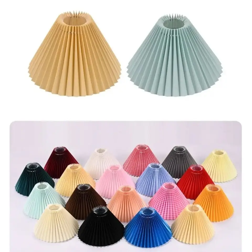 Stropný dekor tkanina skladaná lampa moderná umývateľná stolová lampa DIY retro lustrová handrička obývacia jedáleň
