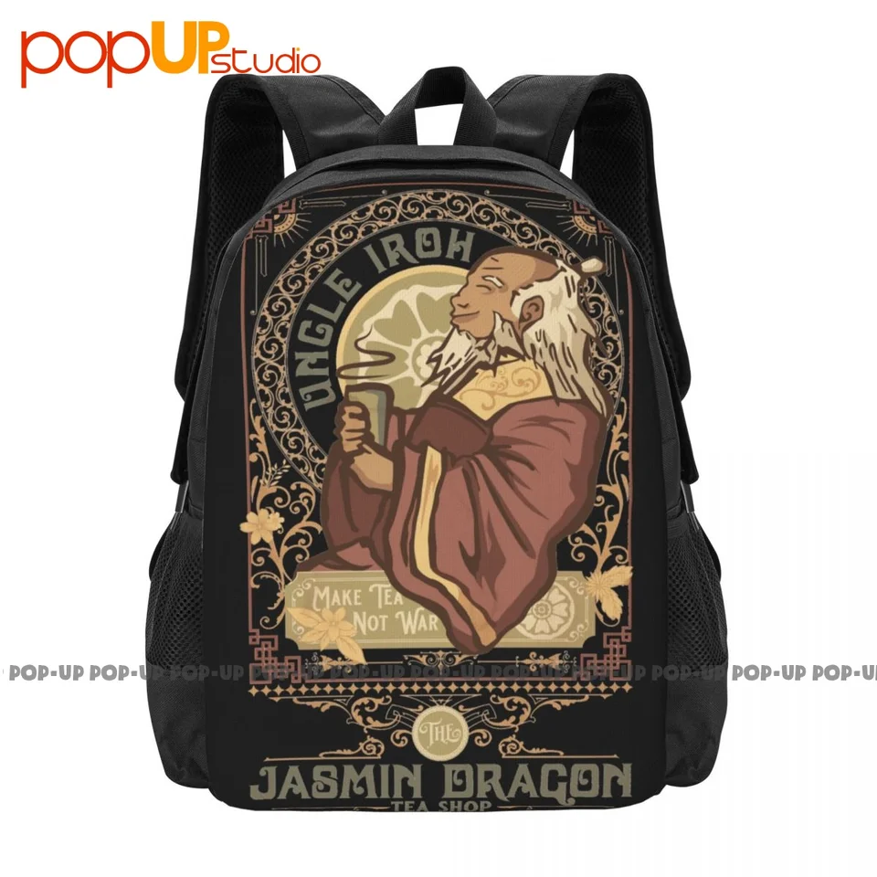 Strýko Iroh Vyrobte čaj nie vojnu Jasmine Dragon Tea Shop Batoh veľkej kapacity telocvičňa umenia